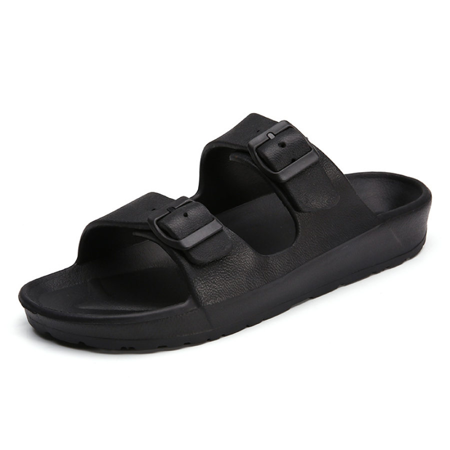 

Boken Slippers Double-strap Buckle Solid Color Slip-on Beach Shoes Outdoor Surf Beach Breathable