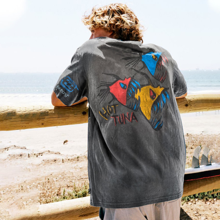 

Camiseta Surf Billabong Negra Lavada Retro 90s