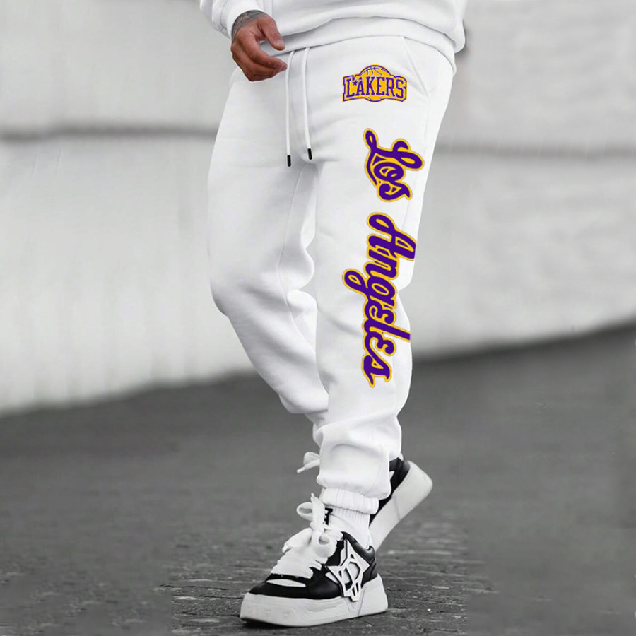 

Los Angeles Lakers Printed Sports Casual Drawstring Sweat Pants