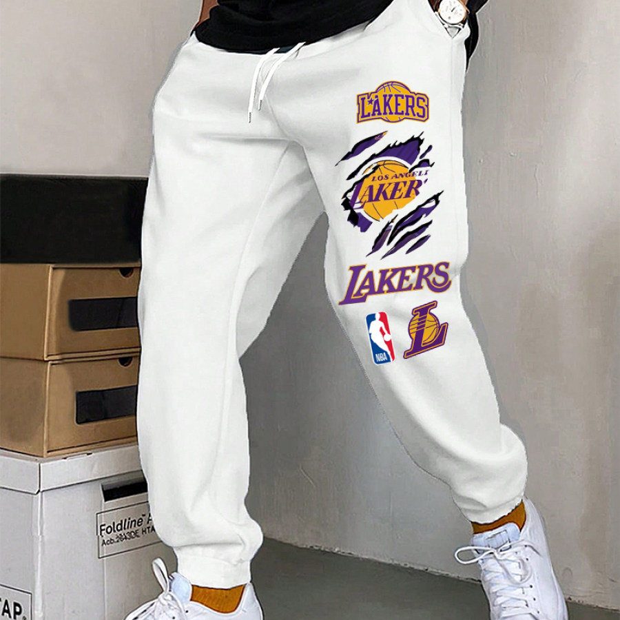 

Los Angeles Lakers Printed Sports Casual Drawstring Sweat Pants