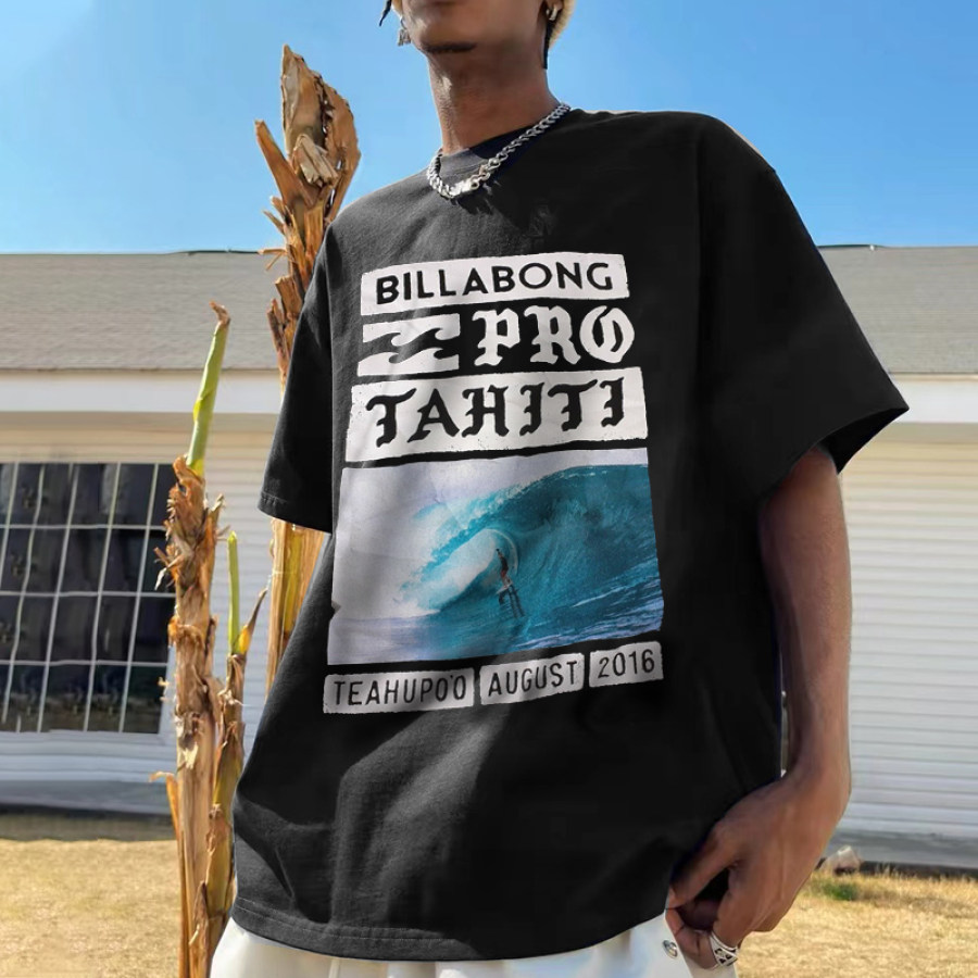 

Camiseta Extragrande Vintage Billabong Surf Print Beach Resort Para Hombre