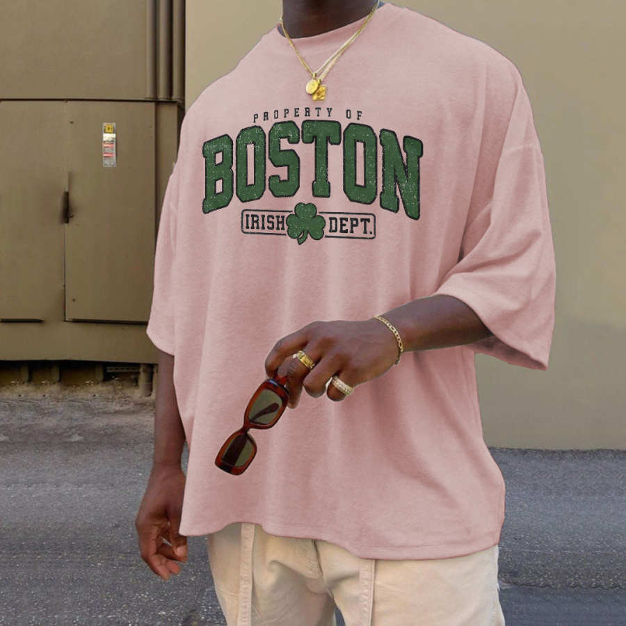 

Boston Herren Retro Vintage Outdoors Oversize T-Shirt