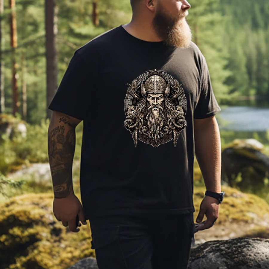 

T-shirt Pour Hommes Ancien Guerrier Viking Mythe Nordique