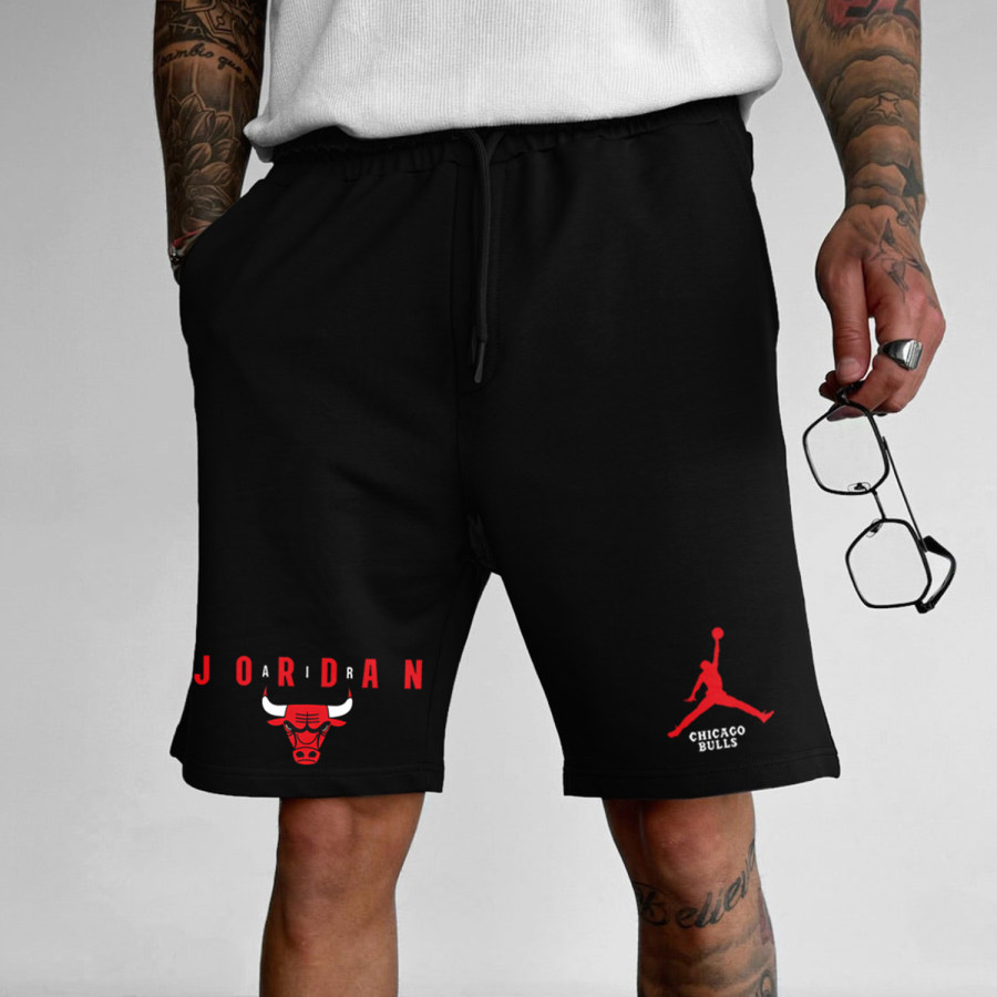 

Pantalones Cortos Con Estampado De Baloncesto Estilo Callejero Para Hombre Pantalones Cortos Bulls