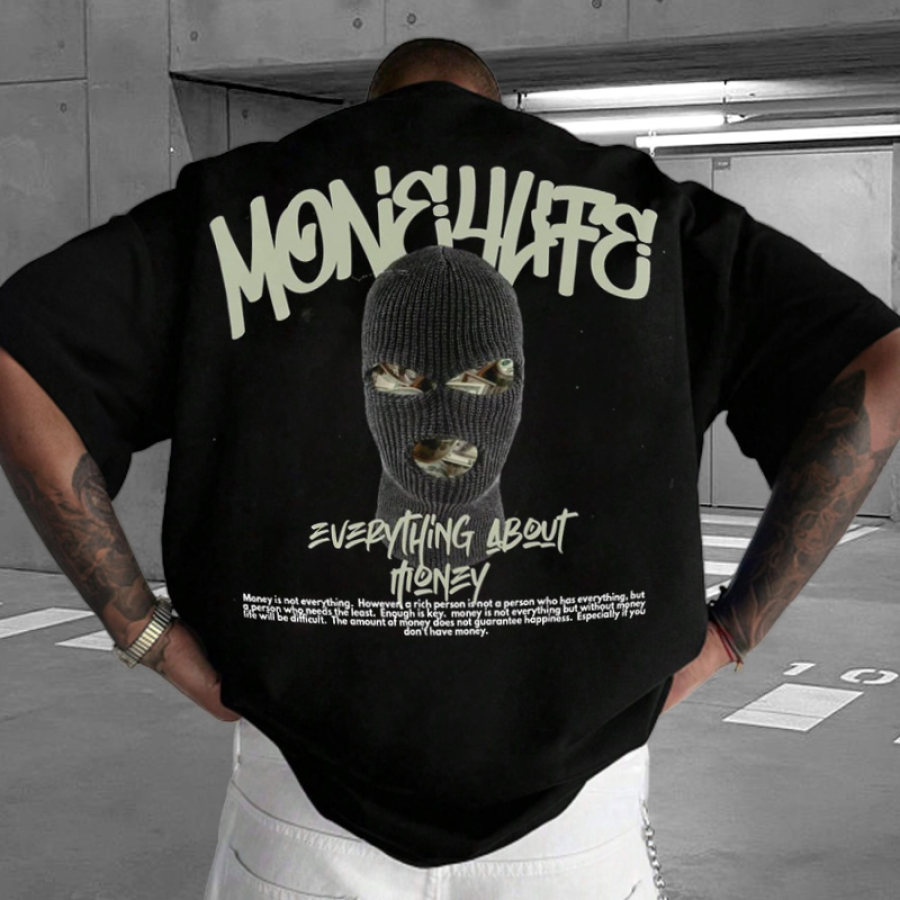 

Gangster-Oversize-Freizeit-T-Shirt Für Herren
