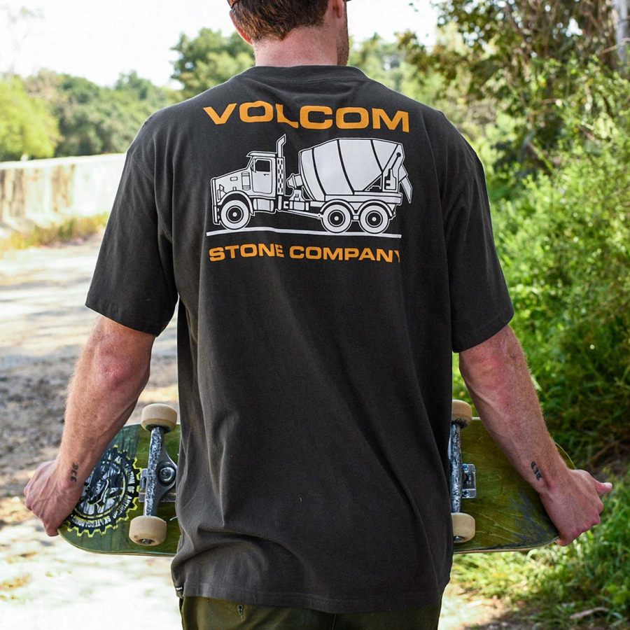 

Men's T-Shirt Volcom Skate Print Daily Round Neck Short Sleeve Tops