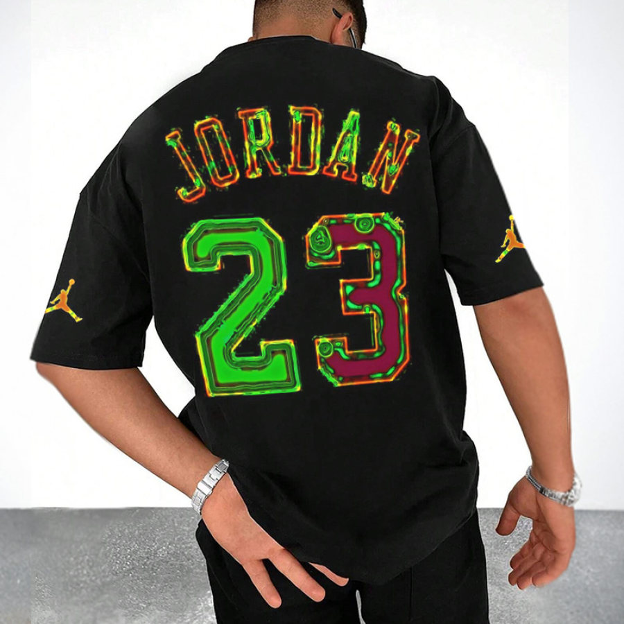 

Camiseta Extragrande Con Estampado De Baloncesto Estilo Callejero Para Hombre