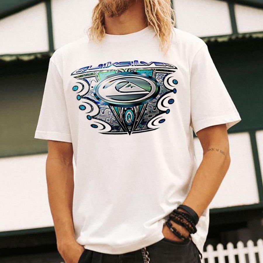 

Herren-T-Shirt Quiksilver Surf Beach Daily Rundhals-Kurzarm-Tops