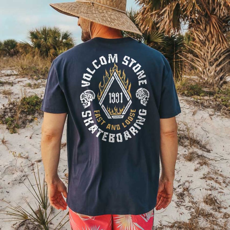 

Мужская футболка Volcom Surf Beach Daily Топы с круглым вырезом и короткими рукавами