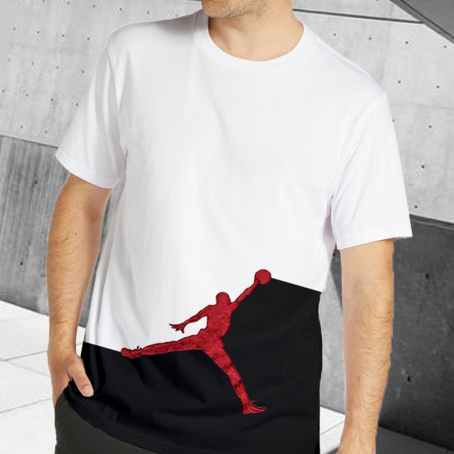 

Jordan - T-shirt Brodé à Imprimé Contrasté