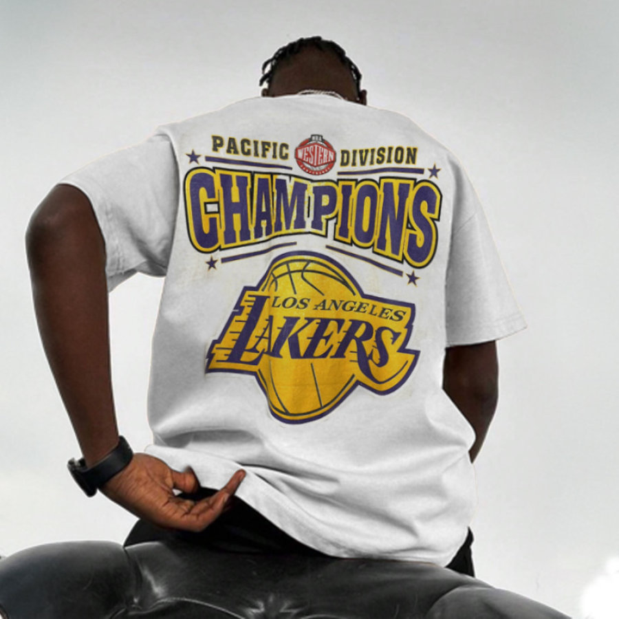 

Camiseta Extragrande Con Estampado De Baloncesto Estilo Callejero Para Hombre