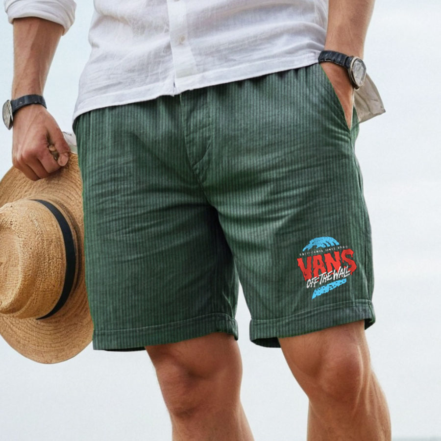 

Short De Surf Vans Pour Hommes Rétro En Velours Côtelé 5 Pouces Pour La Plage Au Quotidien Décontracté