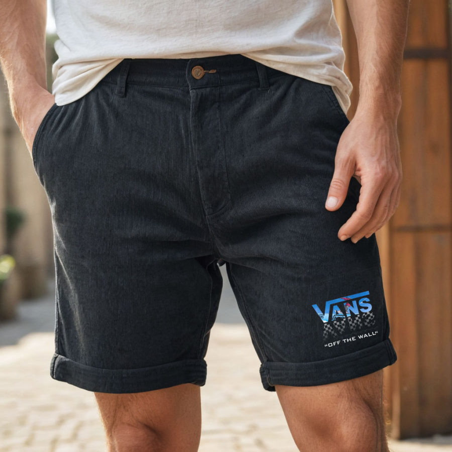 

Herren Surf Vans Shorts Retro Cord 5 Zoll Strand Alltag Freizeitshorts