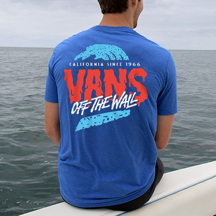 

T-shirt Pour Hommes Vans Surf Beach Daily Crew Neck Short Sleeve Tops