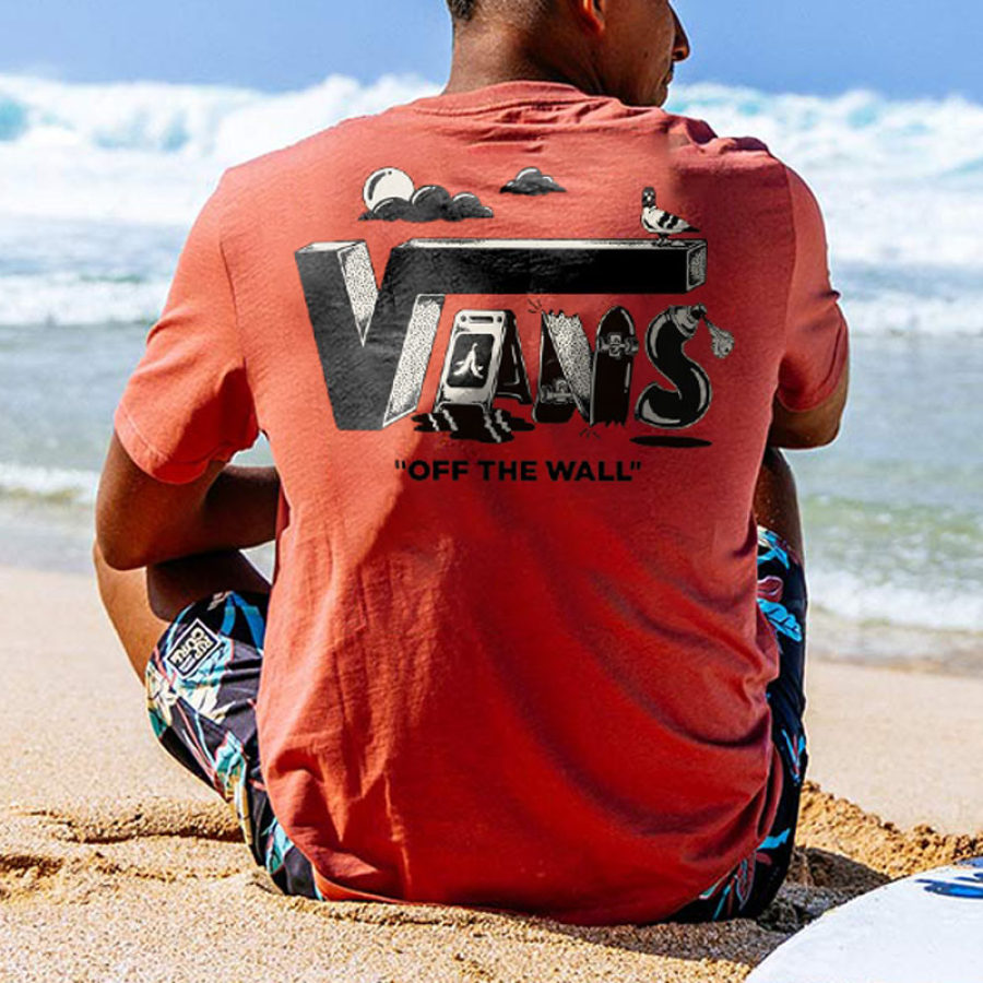 

T-shirt Pour Hommes Vans Surf Beach Daily Crew Neck Short Sleeve Tops