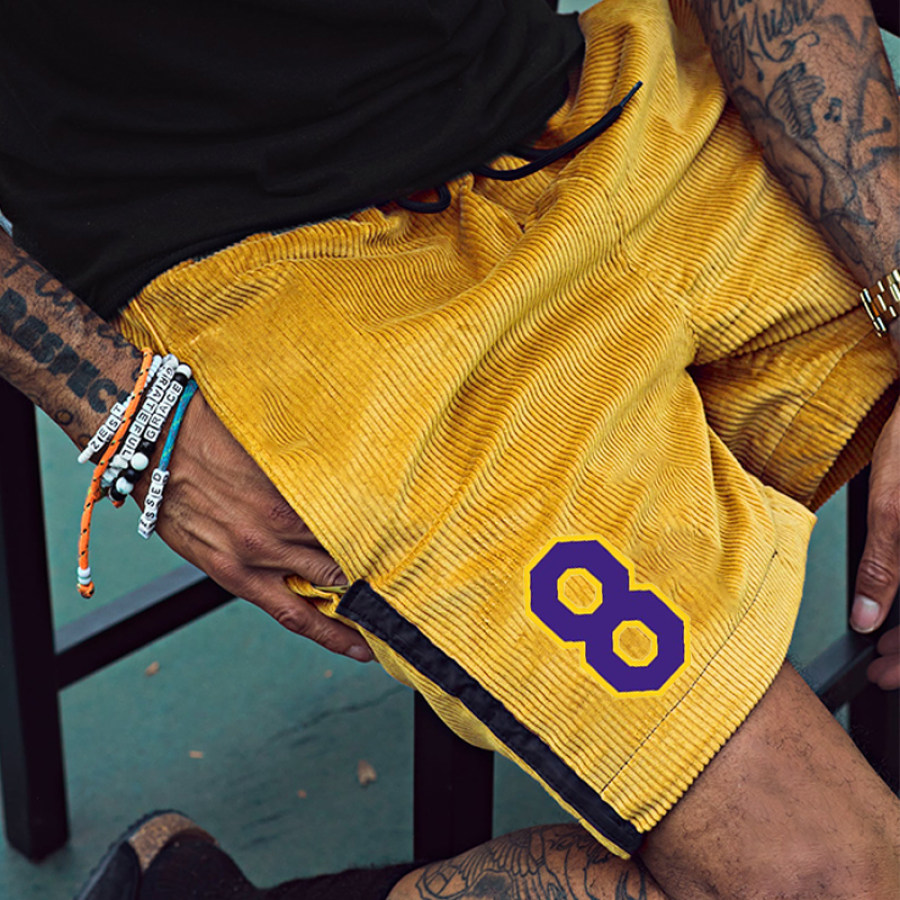 

Los Angeles Lakers Kobe Cord-Sportshorts Für Herren