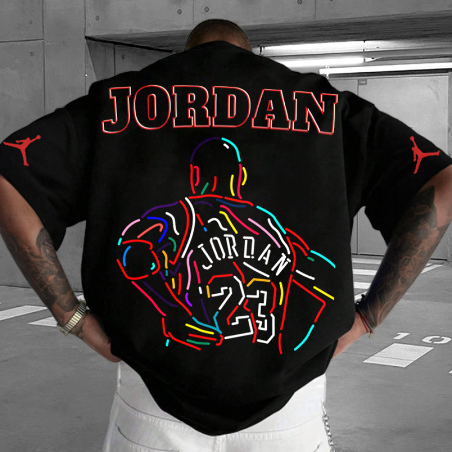 

Camiseta Extragrande Con Estampado De Baloncesto Estilo Callejero Para Hombre