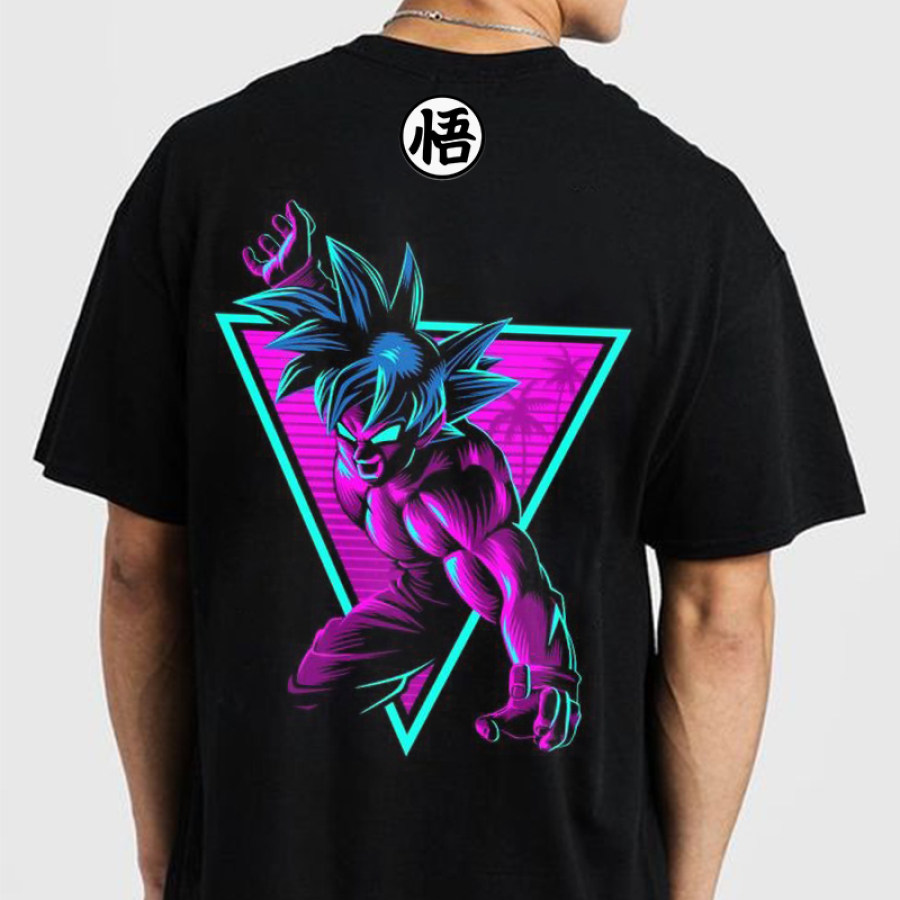 

Übergroßes Goku-Kurzarm-T-Shirt Für Herren