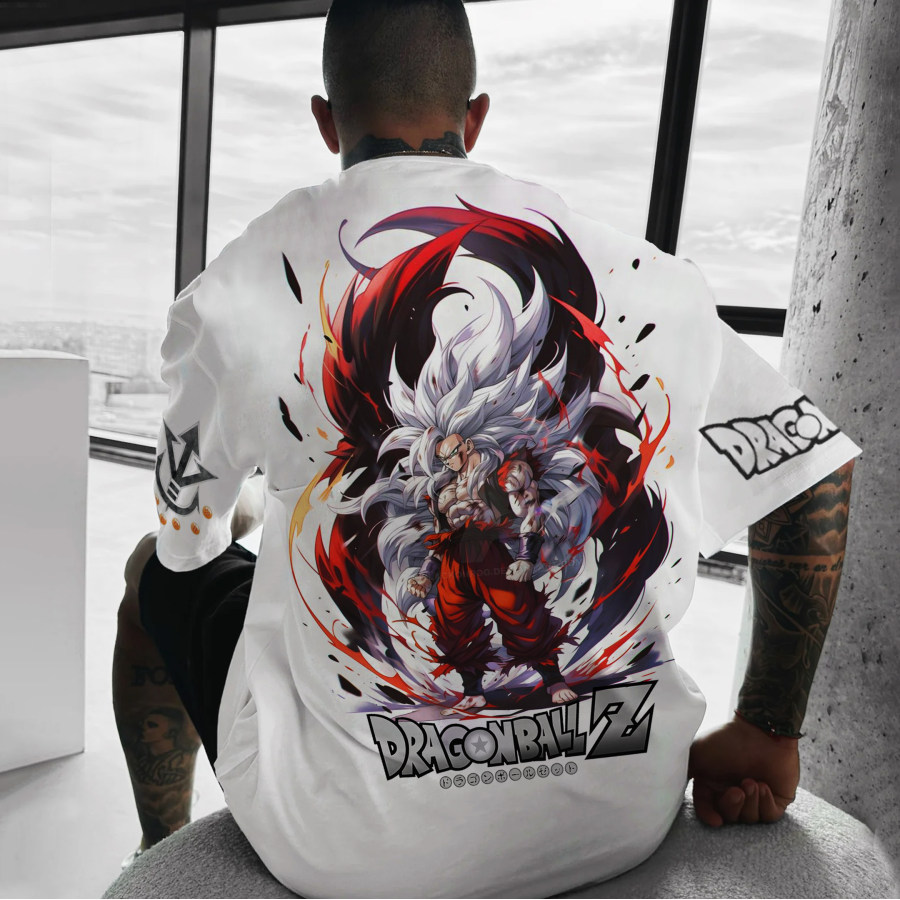 

Übergroßes Unisex-T-Shirt Mit DB-Anime-Broly-Aufdruck