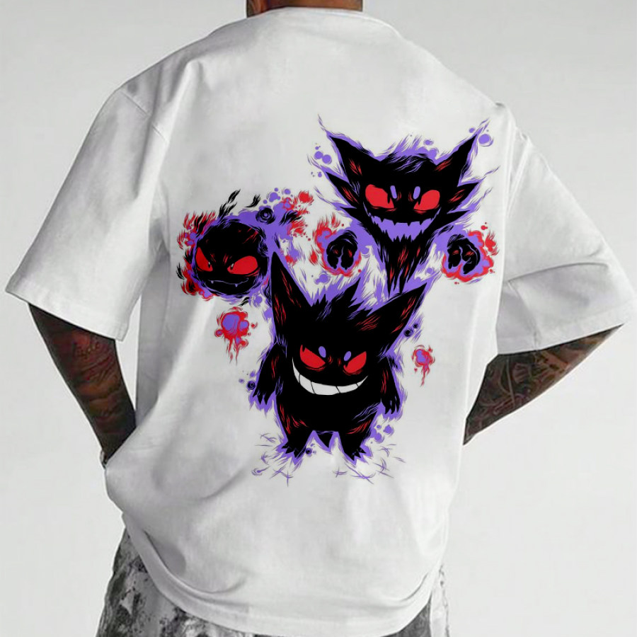 

T-shirt Unisexe Surdimensionné Imprimé Gengar Pokemo