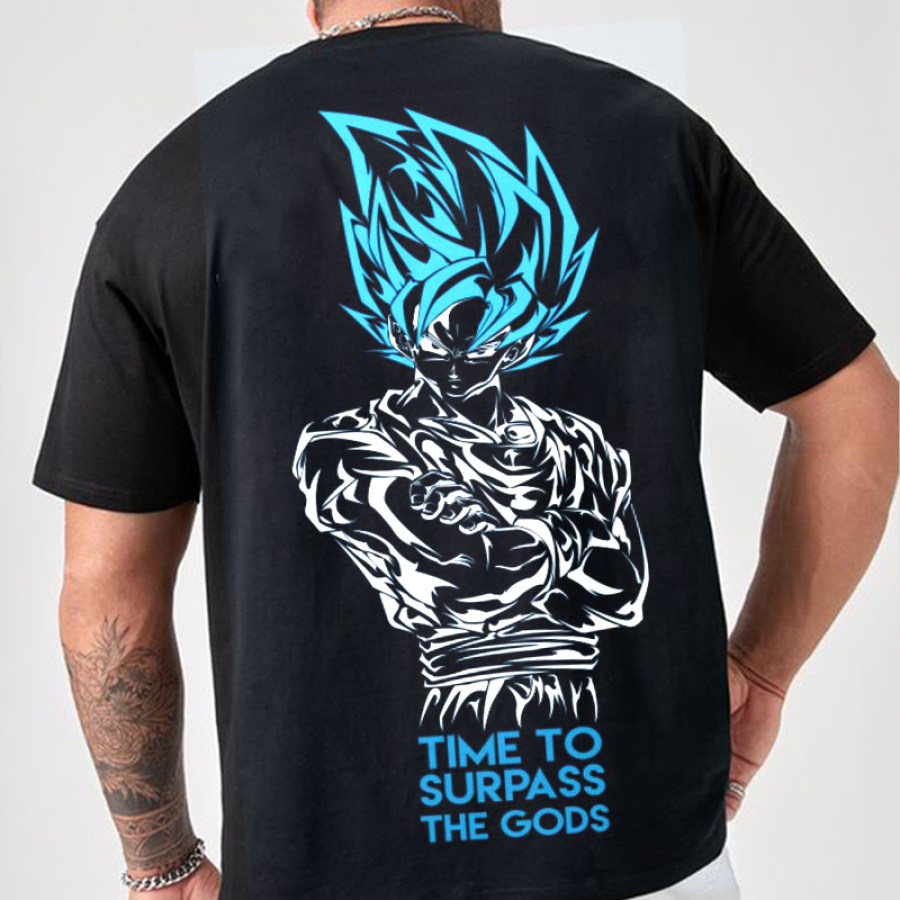 

Anime Goku Print Short-sleeved Cotton T-shirt