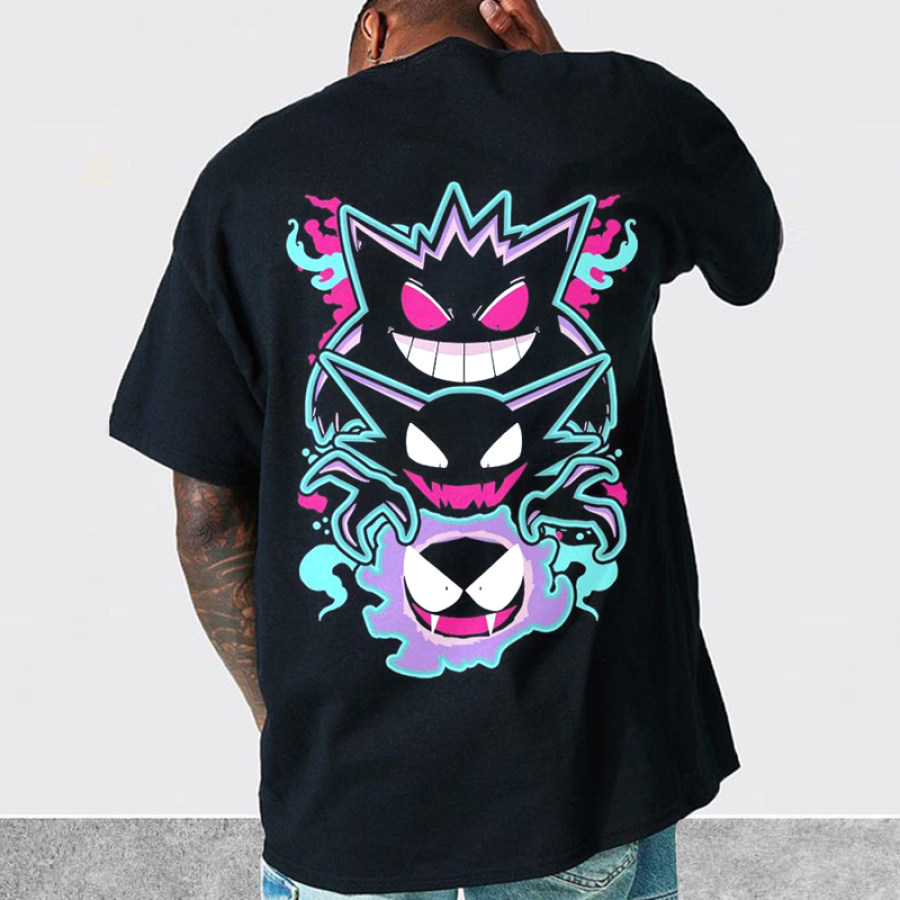 

Unisex Oversize Gengar Pokemo Printing T-shirt