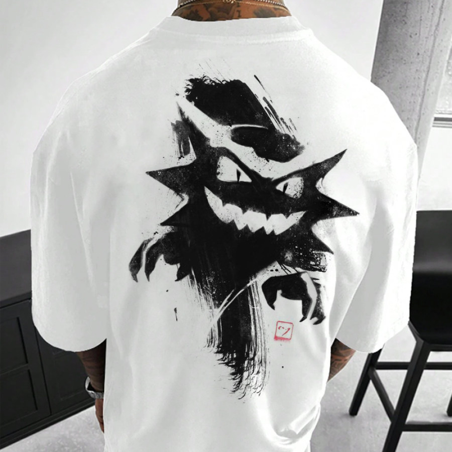 

Unisex Oversize Gengar Pokemo Printing T-shirt