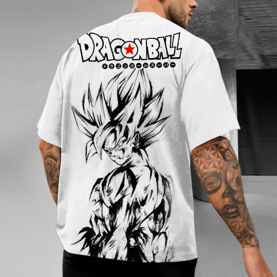 

Camiseta Para Hombre Dragon Ball Anime Print Camiseta De Manga Corta Con Cuello Redondo Diario