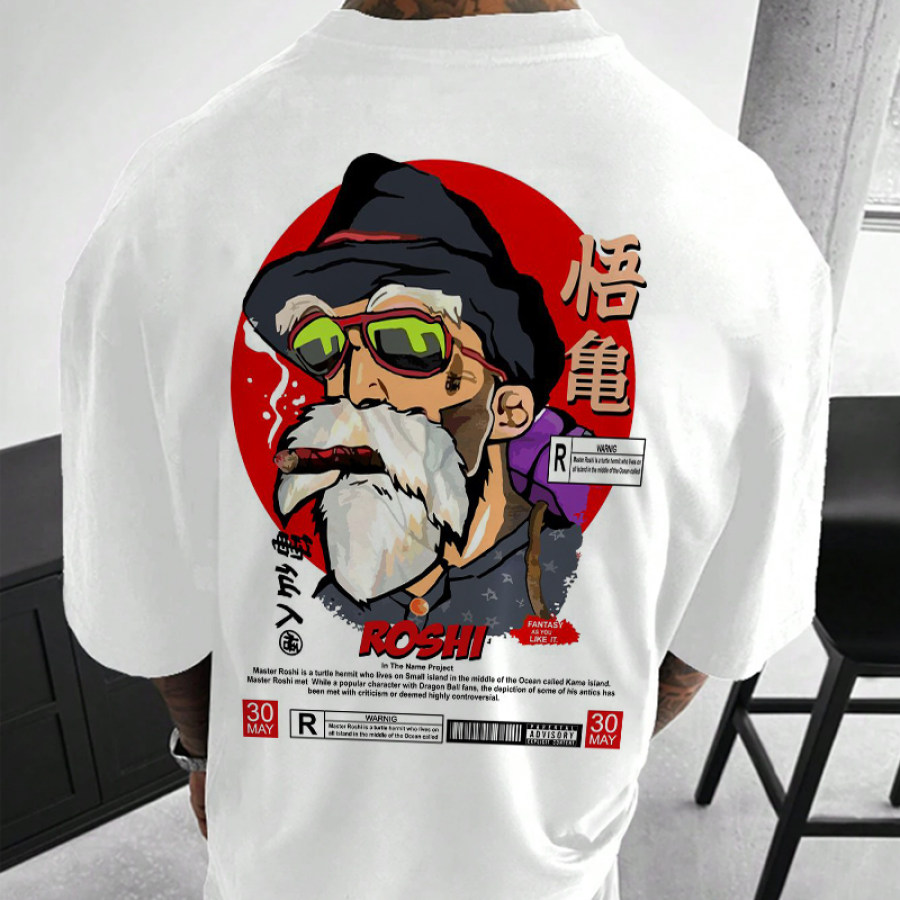 

T-shirt Surdimensionné En Coton à Manches Courtes Imprimé Anime Goku