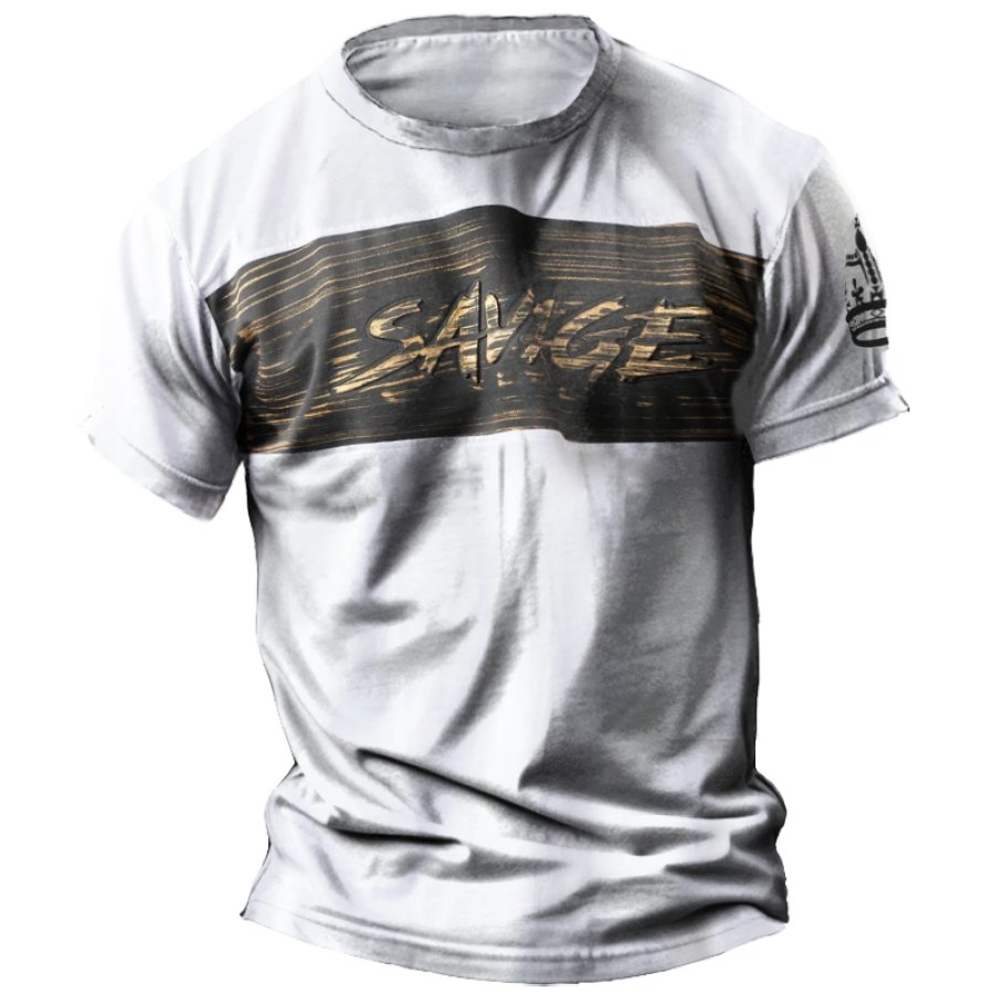 

Мужская футболка Savage с тисненым металлизированным принтом