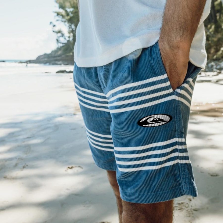 

Short De Surf Pour Hommes Quiksilver Corduroy Vintage Beach Daily Casual Walkshort