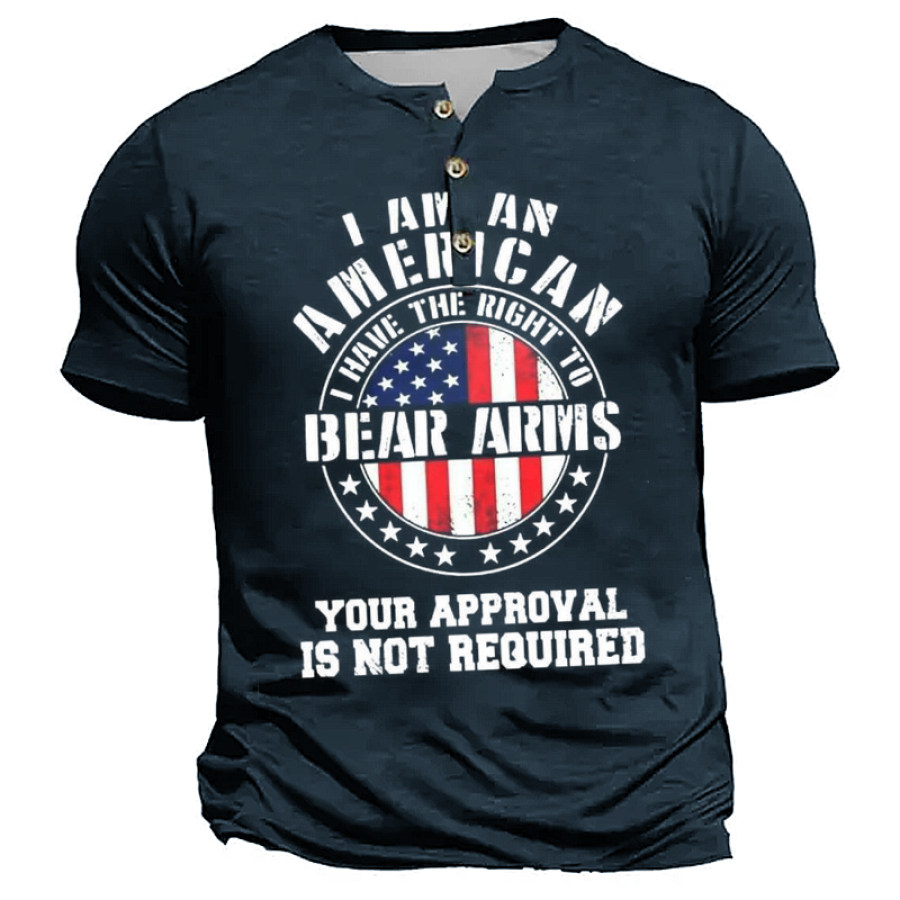 

Camiseta De Manga Corta Estampada Trump Supporter I Am An American Para Hombre