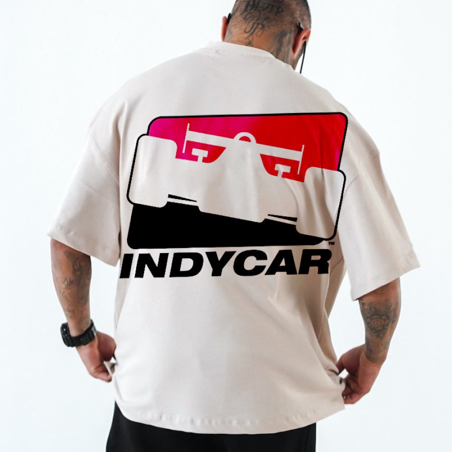 

Camiseta Extragrande Con Estampado Del Equipo Indycar De Fórmula 1 Para Hombre
