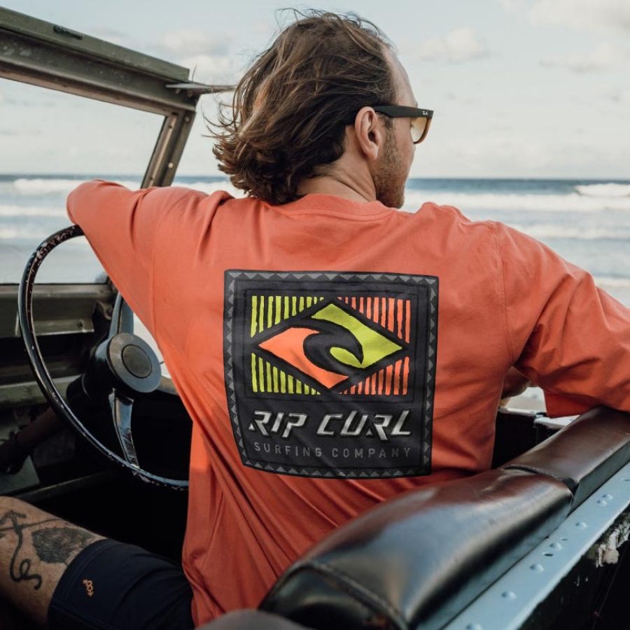 

T-shirt De Surf à Manches Longues Pour Hommes Hauts Décontractés De Plage