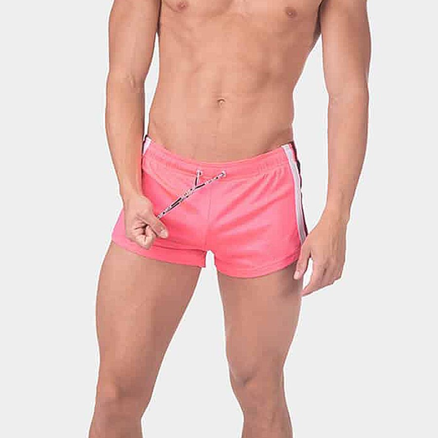 

Мужские сексуальные шорты контрастного цвета с лентой