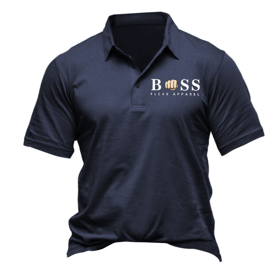

Polo Para Hombre Boss Vintage Outdoor Manga Corta Verano Diario Tops