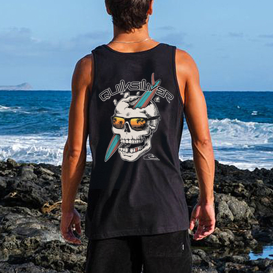 

Herren-Tanktop Mit Surf-Strand-Urlaub-Print