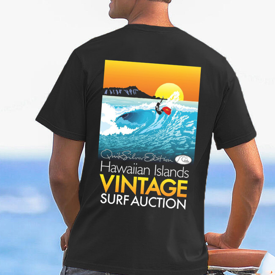 

T-shirt Vintage Quiksilver Beach Surf Pour Hommes
