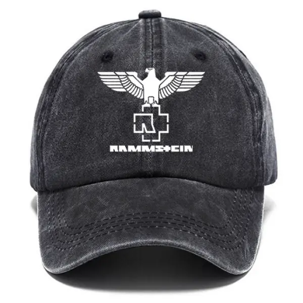 Washed Cotton Sun Hat Vintage Rammstein Rock Band Outdoor Casual Cap - Cotosen.com Washed Cotton Sun Hat Vintage Rammstein Rock Band Outdoor Casual Cap - Cotosen.com