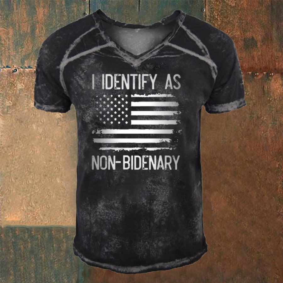 

T-shirt De Plein Air Pour Homme Avec Drapeau Américain Non Bidennaire