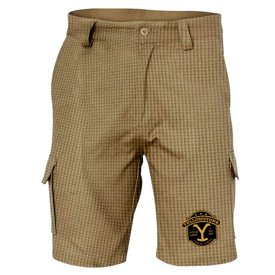 

Herren-Shorts Mit Kordelzug In Yellowstone-Waffeloptik