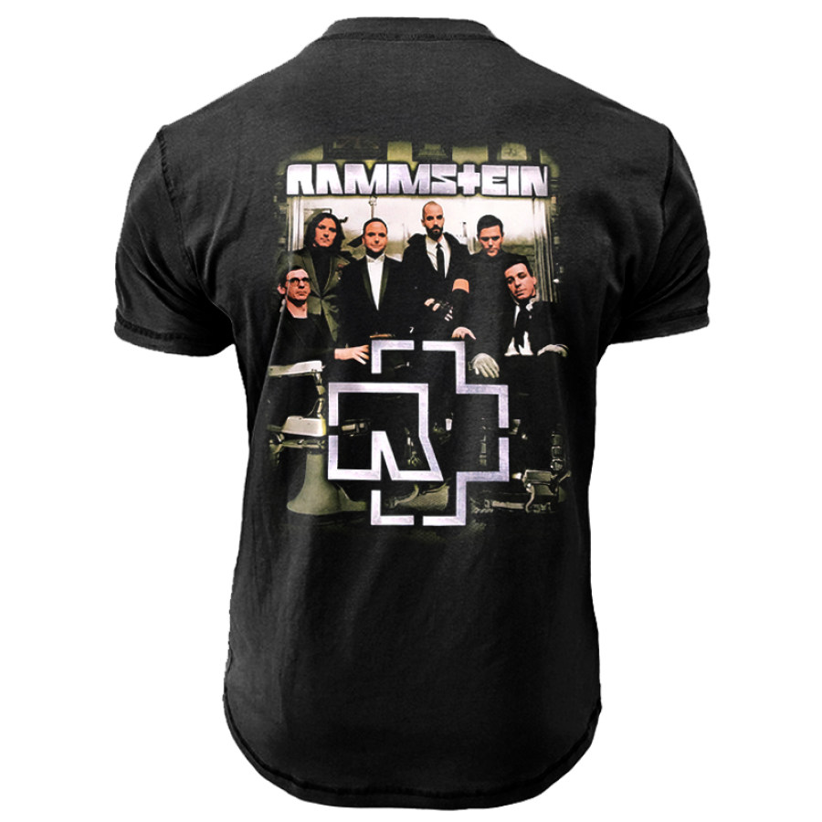 

Rammstein Vintage Henry Neck Kurzarm-T-Shirt Für Herren