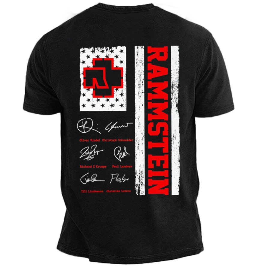 

Camiseta De Hombre Henry De Manga Corta Con Cuello En V Y Estampado Rammstein