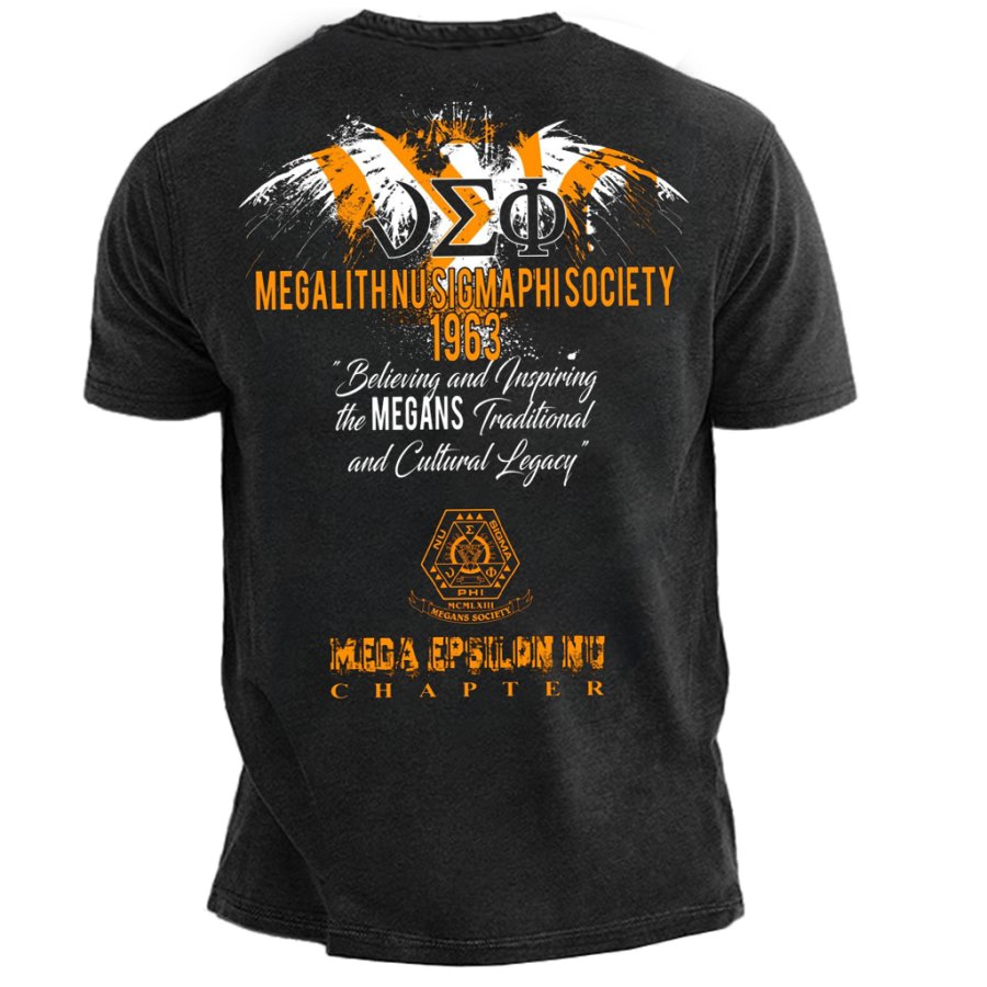 

Men's Vintage Fraternities And Sororities Print Short Sleeve T-Shirt