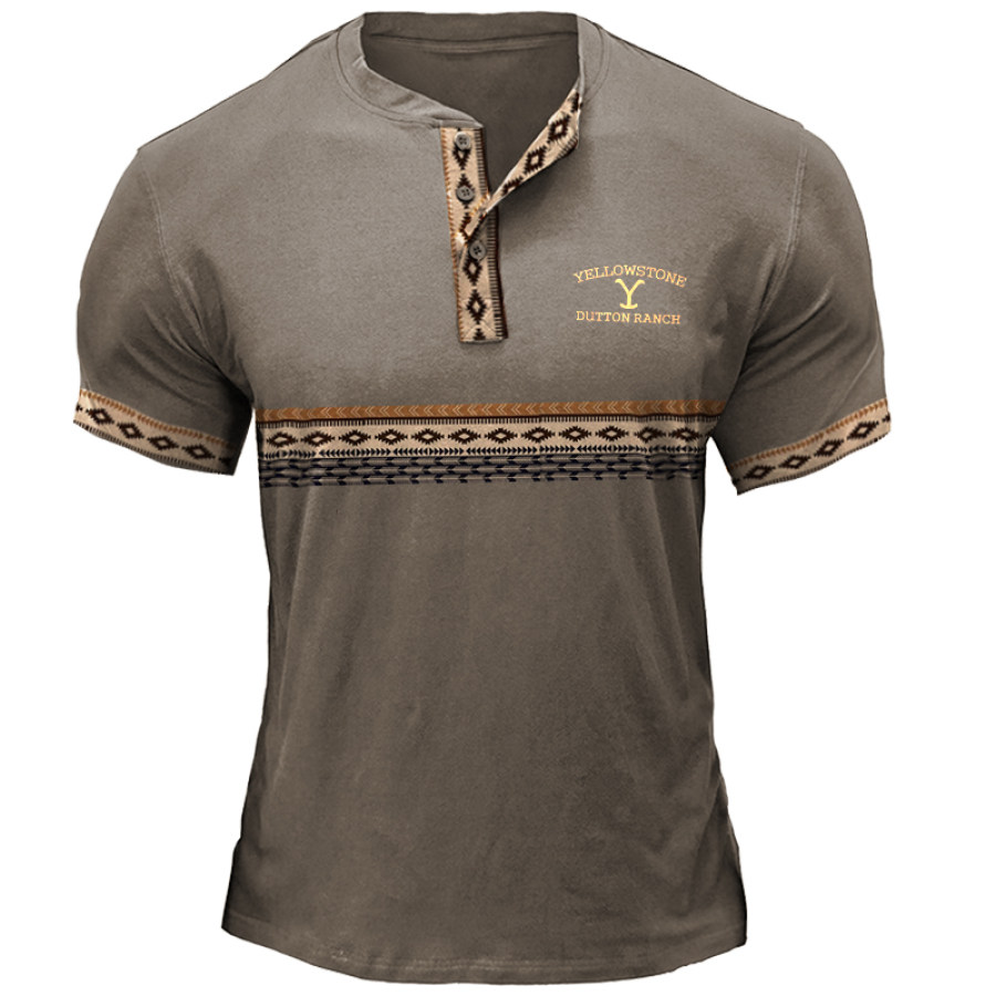 

Men's Yellowstone Bohemian Style Henry Short Sleeves