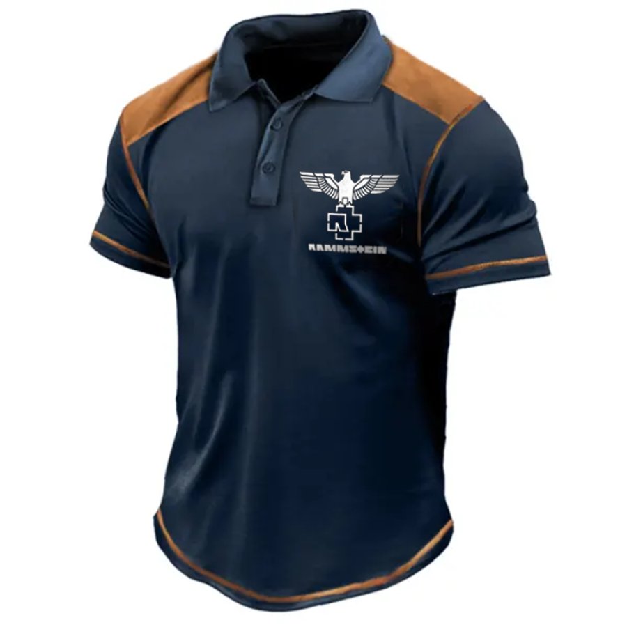 

Herren-Poloshirt Mit Rammstein-Aufdruck Kurzärmlig