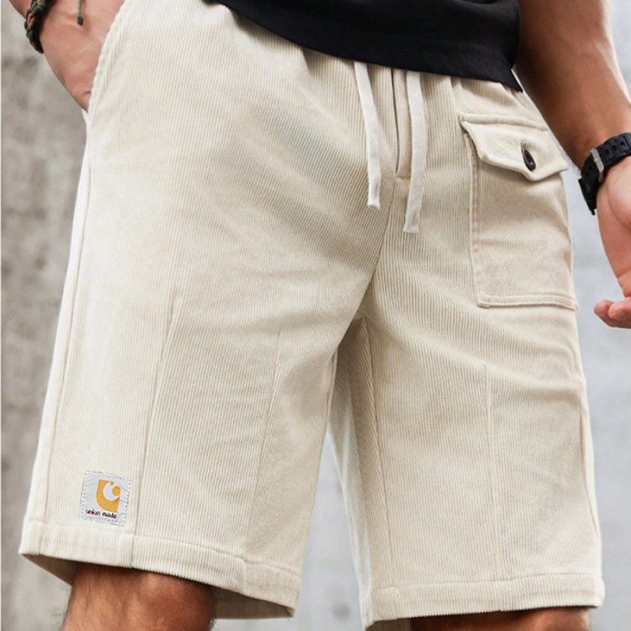 

Мужские шорты Вельветовые шорты с карманами в стиле ретро Пляжные шорты для серфинга Повседневные