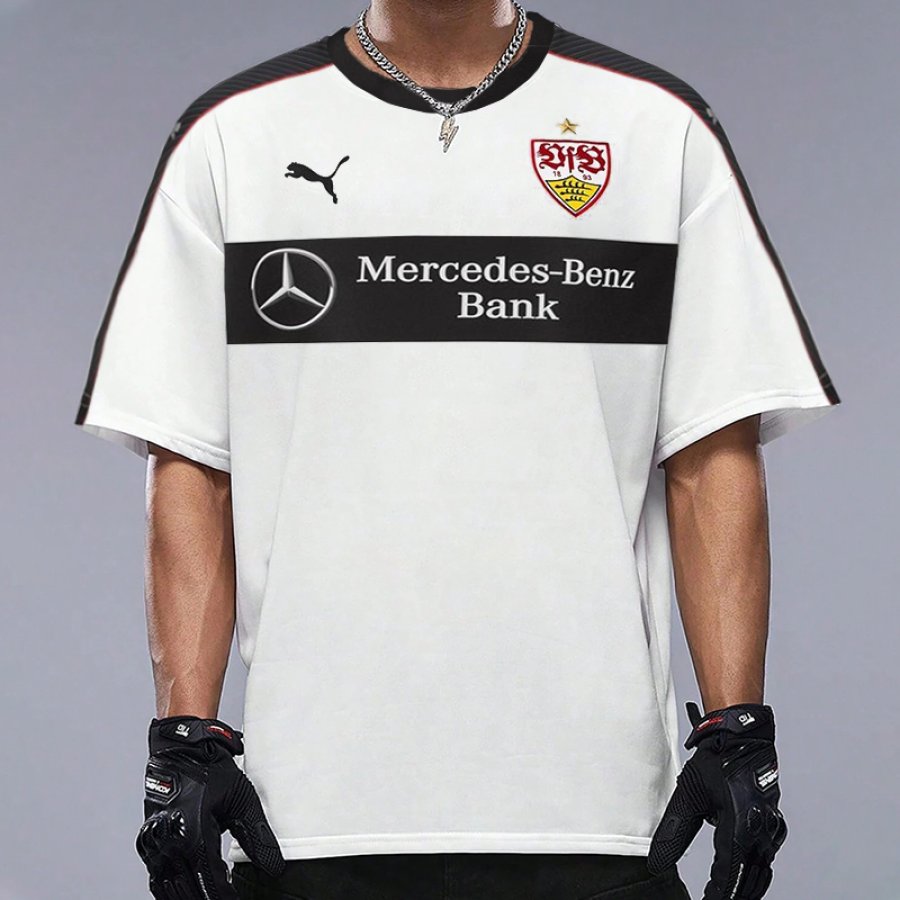 

Мужская повседневная футболка большого размера с круглым вырезом и графическим принтом Bayer Leverkusen Team