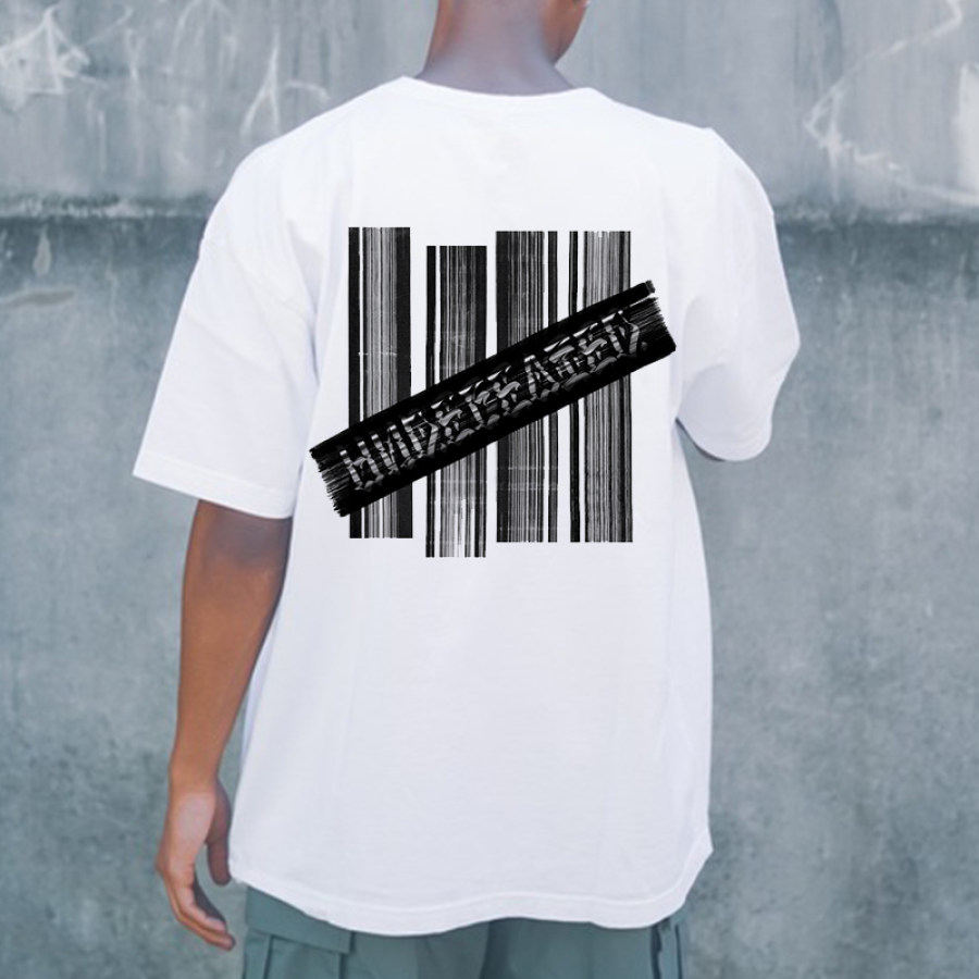 

Мужская футболка оверсайз с граффити и винтажным уличным принтом