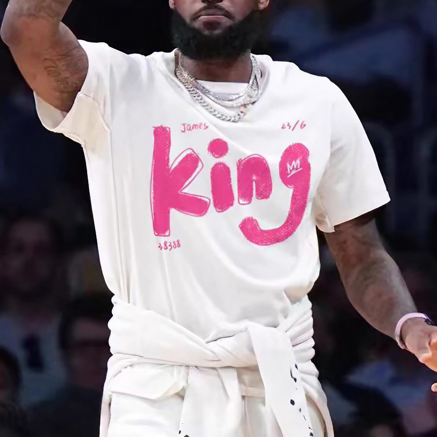 

Herren T-Shirt Basketball King Print Täglich Rundhals Kurzarm Tops